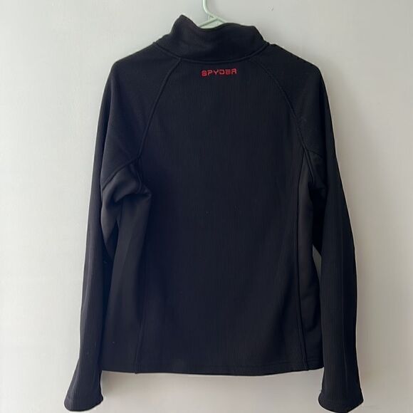 Spyder Men's Boundless 1/4 Zip Pullover Long Sleeve Jacket, Black, Small - Picture 3 of 9